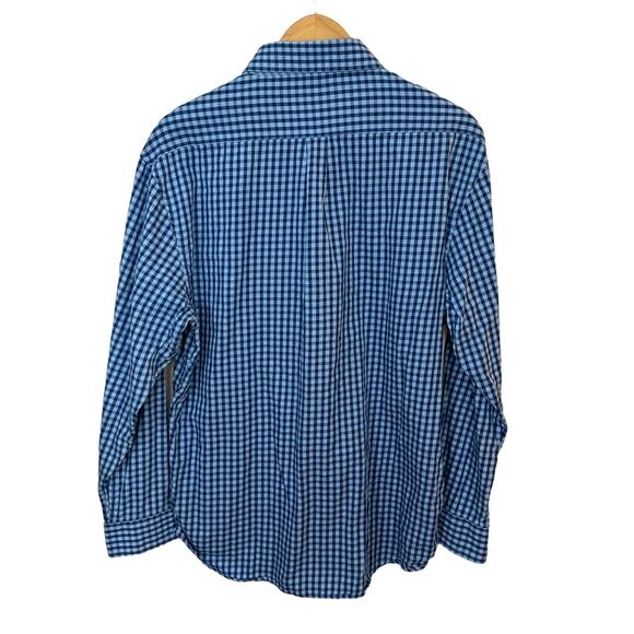 Nat‎ Nast Mens Gingham Blue Check Shirt Size XL 100% Cotton Button Down Pocket - Picture 3 of 6
